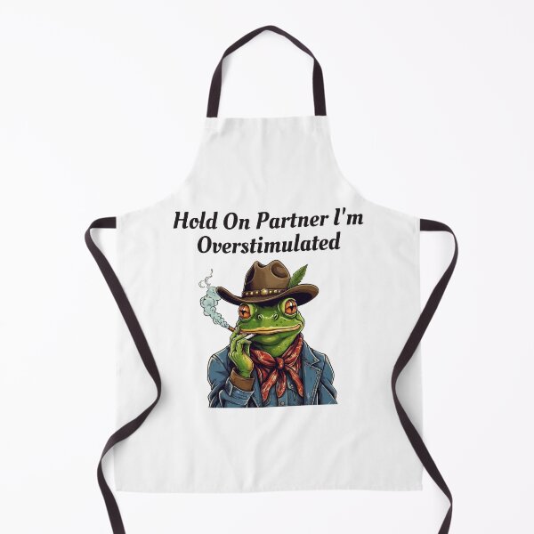 Aperçu de l'œuvre Hold On Partner I'm Overstimulated - Cowboy Frog Vintage  créée et vendue par ZACK ART.