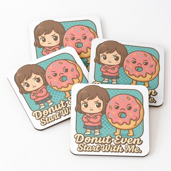 Item preview, Donut Even Start With Me – Kawaii Grumpy Donut Tee | Snackwear Apparel designed and sold by Snackwear Apparel.