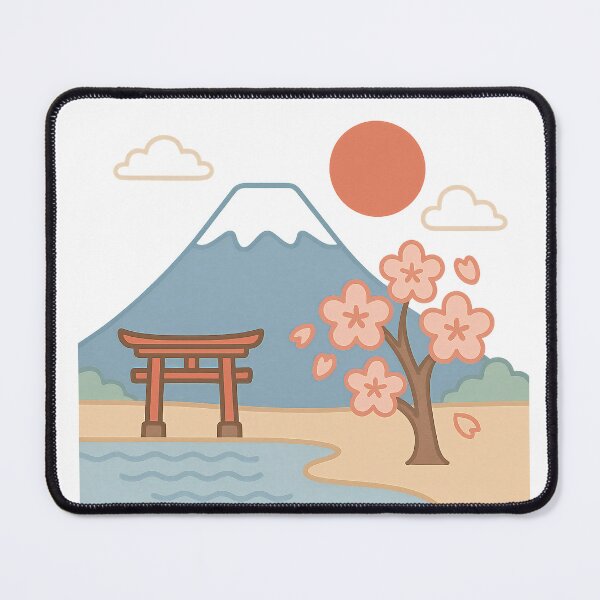 Item preview, Pastel Fuji Sunrise – Torii & Sakura View designed and sold by NipponPop.