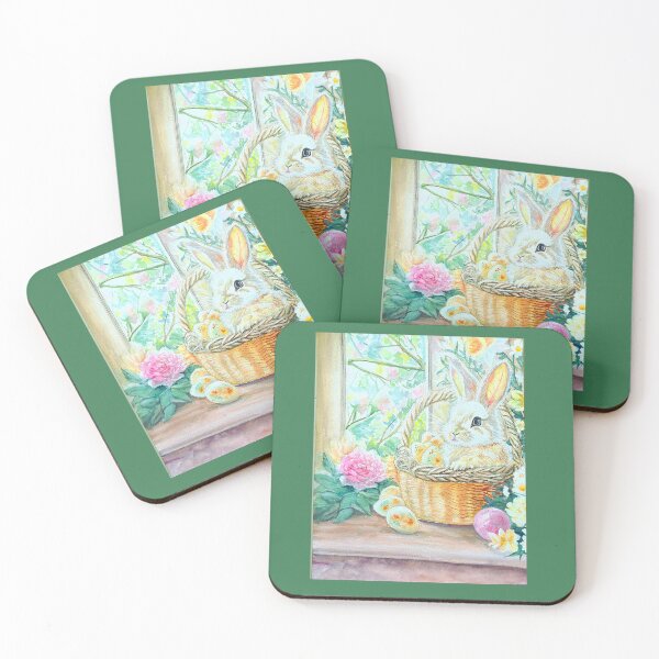 Item preview,  Easter bunny illustration in watercolour designed and sold by OilPaintsHatts.