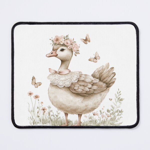 Item preview, Elegant Goose with Floral Crown and Lace Collar designed and sold by KallyDe.