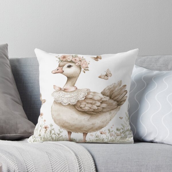Item preview, Elegant Goose with Floral Crown and Lace Collar designed and sold by KallyDe.