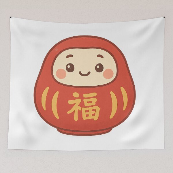 Item preview, Kawaii Daruma – 福 Lucky Goal-Setter Doll designed and sold by NipponPop.