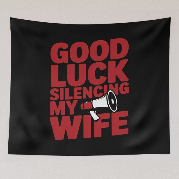 Item preview, Good Luck Silencing My Wife Funny Marriage Best Couple designed and sold by MAKOPOKOShop.