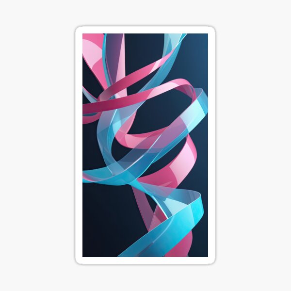 Item preview, Glass Spiral Dance - Pink & Blue Elegance designed and sold by luminumance.