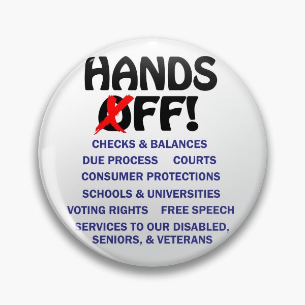 Item preview, Hands Off version 2 - courts, schools  dark text designed and sold by Karen Simon.