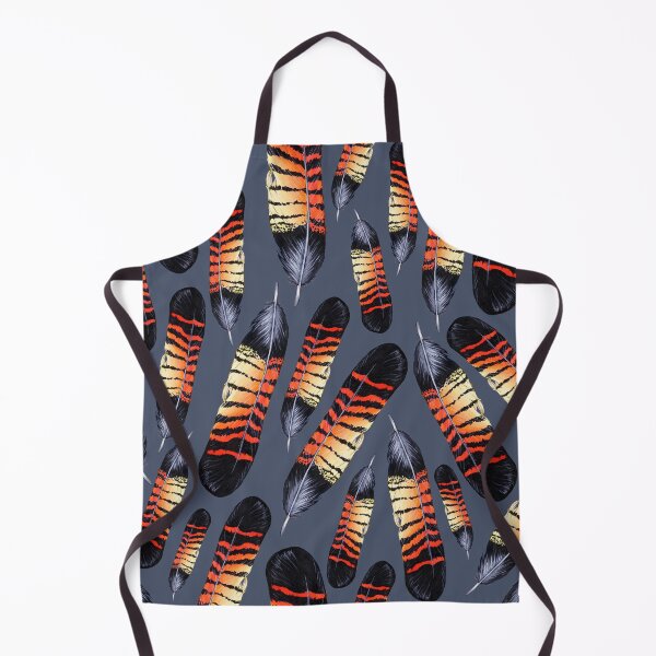 Item preview, Black Cockatoo Feather Pattern on Blue-Grey designed and sold by Nadya Neklioudova.