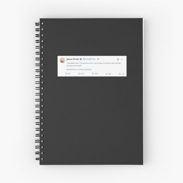 Item preview, @Jesus : Don’t be anxious for tomorrow… (Matthew 6:34) designed and sold by mallardpark.