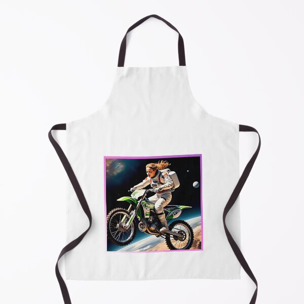 Item preview, Cute motocross girl in space sticker gift for you, 80s retro comic styles #8. designed and sold by UrbanTRIP.