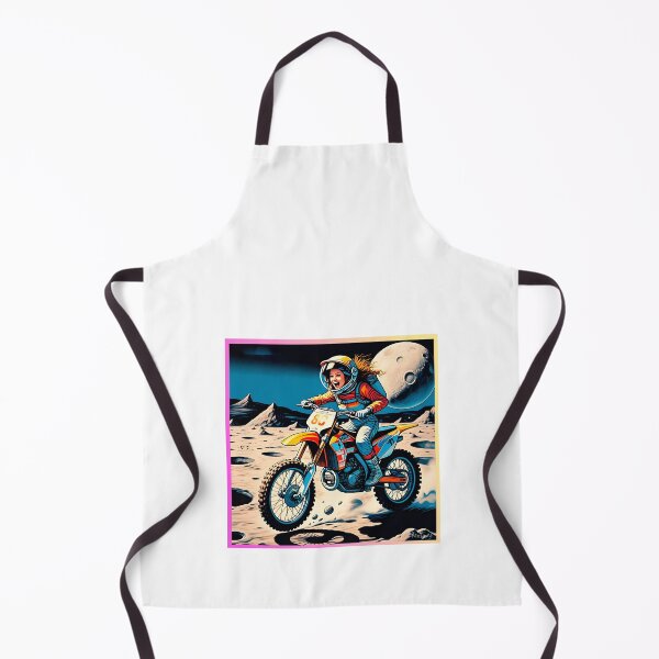 Item preview, Cute motocross girl in space sticker gift for you, 80s retro comic styles #5. designed and sold by UrbanTRIP.