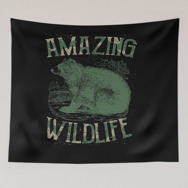 Item preview, Vintage Grizzly Bear Nature Art – Amazing Wildlife Forest Animal Illustration designed and sold by StickerAndLove.