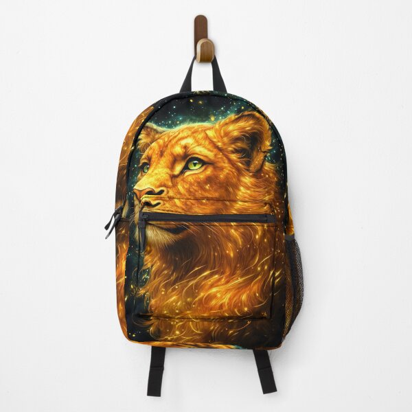 Item preview, Portrait Animal Celestial Lioness Starry Cosmos Golden Majesty Glowing Night Vision designed and sold by earlobejerk.