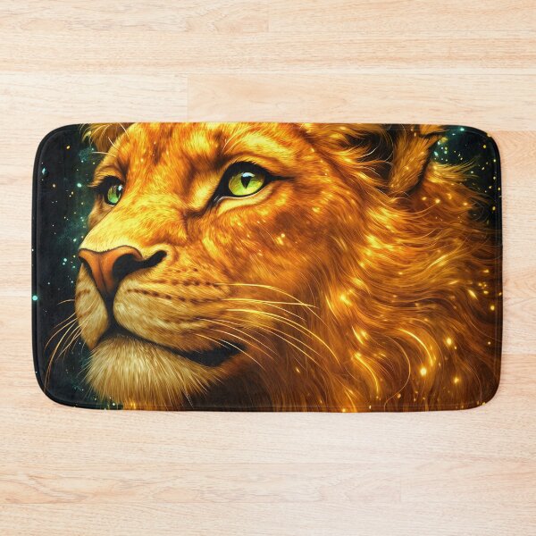 Item preview, Portrait Animal Celestial Lioness Starry Cosmos Golden Majesty Glowing Night Vision designed and sold by earlobejerk.
