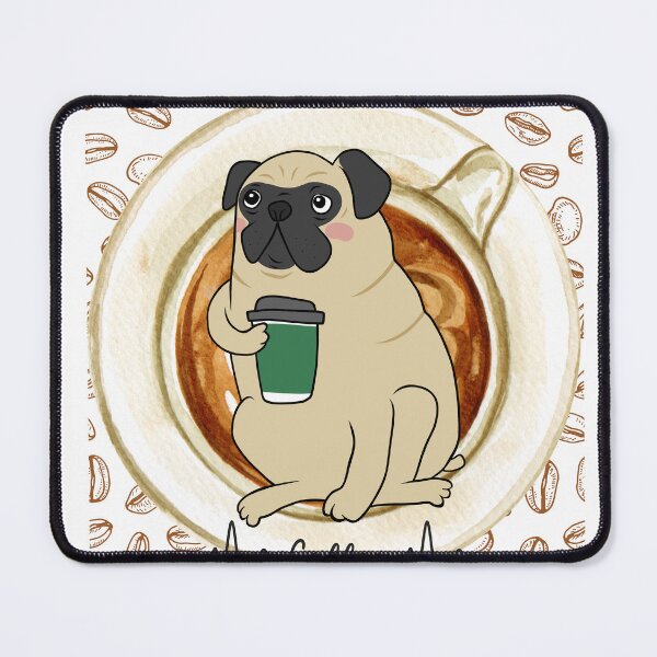 Item preview, Pug Dog Coffee Fan - Coffee and Pug Dog Lovers designed and sold by siempredesign.