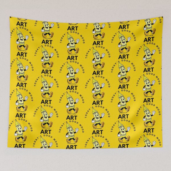 Item preview, Today’s Good Mood Is Sponsored By Art (Yellow Crayon designed and sold by Kate Miller Illustrator.