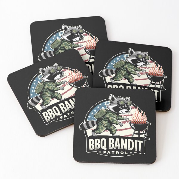 Item preview, BBQ Bandit Patrol - Raccoon 4th of July Grill Team designed and sold by KZbubble.