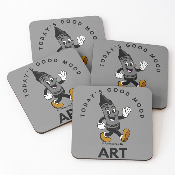 Item preview, Today’s Good Mood Is Sponsored By Art (Black Crayon) T designed and sold by Kate Miller Illustrator.