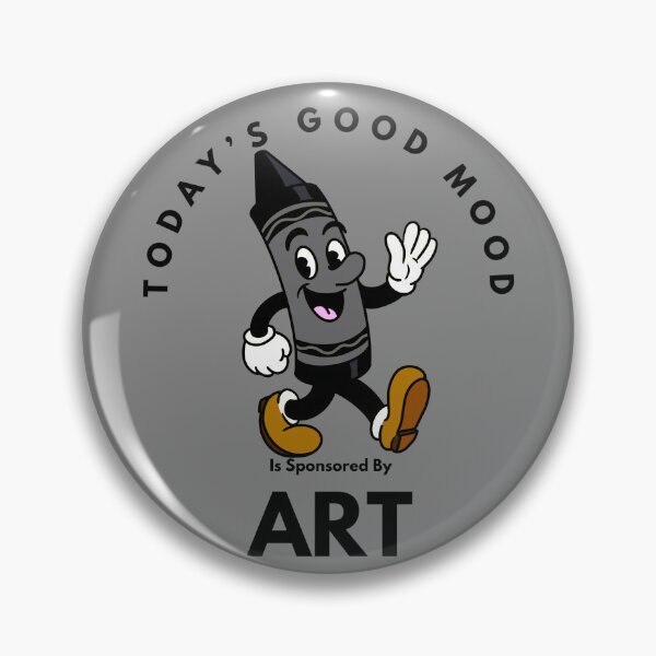 Item preview, Today’s Good Mood Is Sponsored By Art (Black Crayon) T designed and sold by Kate Miller Illustrator.