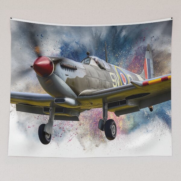 Item preview, Watercolour Splash Spitfire designed and sold by Skyframe Aviation.