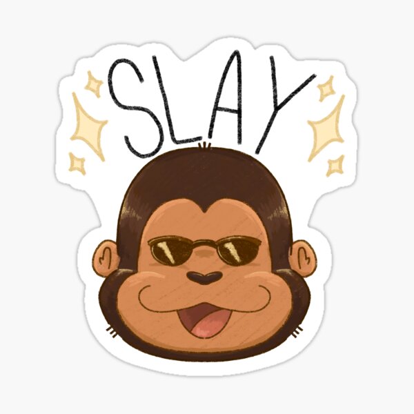 Item preview, Coolest ape/monkey slay designed and sold by StudioMaky.
