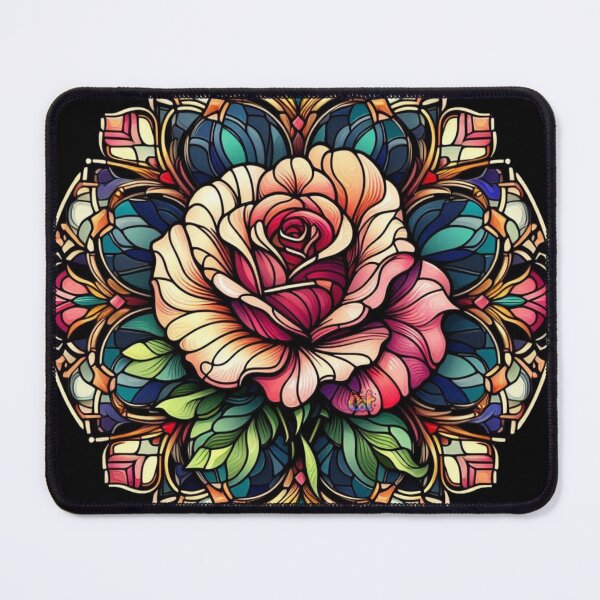 Item preview, Stained Glass Rose Medallion designed and sold by CAutumnTrapp.