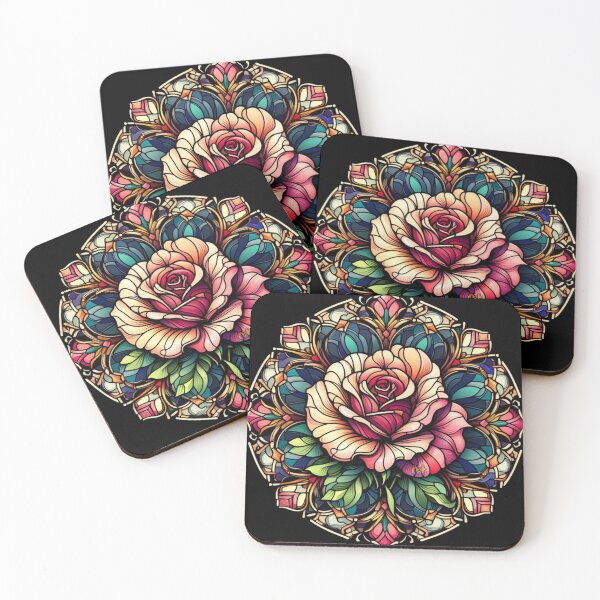 Item preview, Stained Glass Rose Medallion designed and sold by CAutumnTrapp.