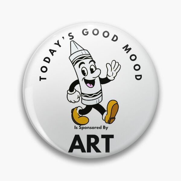 Item preview, Today’s Good Mood Is Sponsored By Art (White Crayon)  designed and sold by Kate Miller Illustrator.