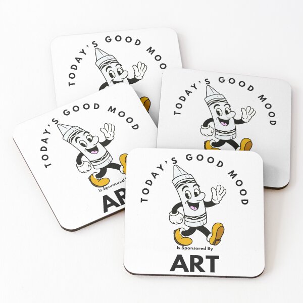 Item preview, Today’s Good Mood Is Sponsored By Art (White Crayon)  designed and sold by Kate Miller Illustrator.