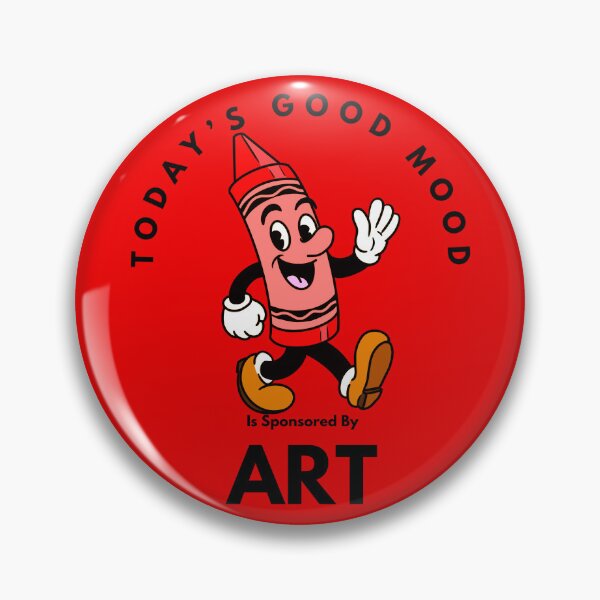 Item preview, Today’s Good Mood Is Sponsored By Art (Red Crayon) designed and sold by Kate Miller Illustrator.