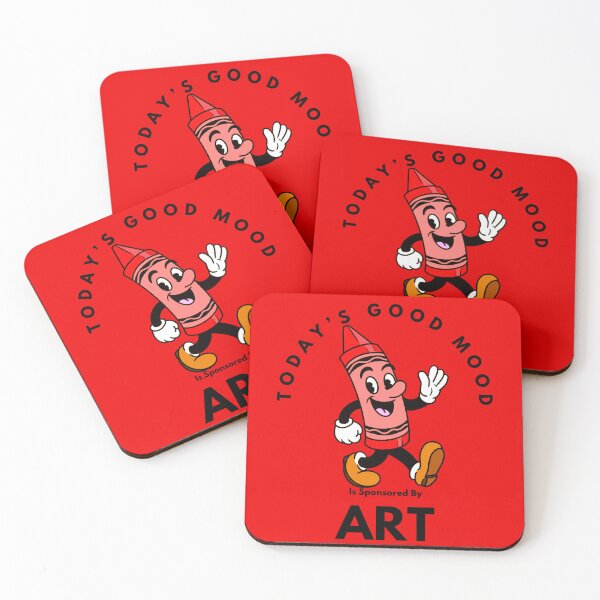 Item preview, Today’s Good Mood Is Sponsored By Art (Red Crayon) designed and sold by Kate Miller Illustrator.