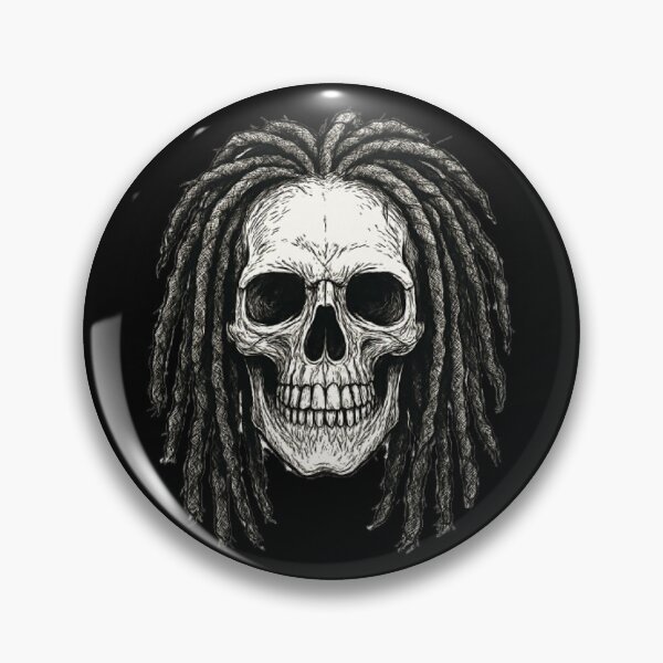 Item preview, Dreadlocked Skull designed and sold by FLATVAC STICKER.