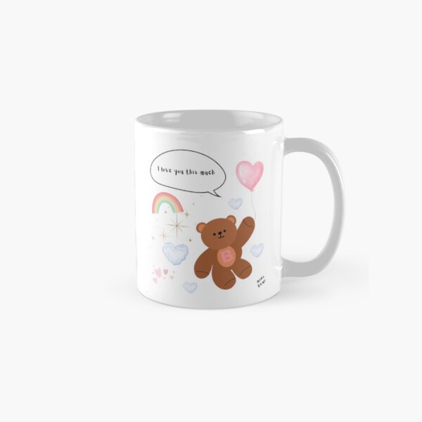 Item preview, I Love You This Much – mono bear messages by mintmono-studio designed and sold by mintmono-studio.