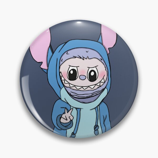 Item preview, Labubu wearing Stitch onesie designed and sold by Lexxdesigns626.