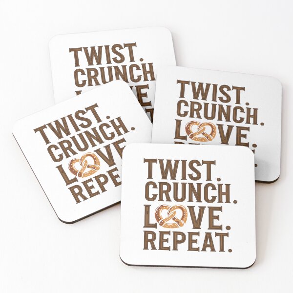 Item preview, Pretzel Lover Quote Twist Crunch Love Repeat designed and sold by Taans-Creation.