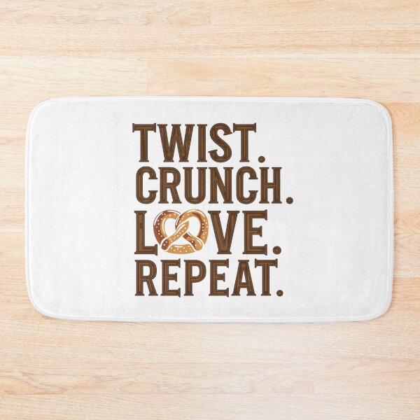 Item preview, Pretzel Lover Quote Twist Crunch Love Repeat designed and sold by Taans-Creation.