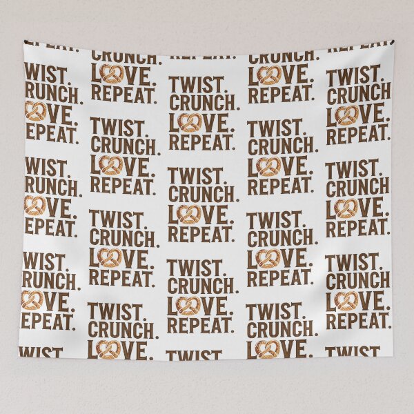 Item preview, Pretzel Lover Quote Twist Crunch Love Repeat designed and sold by Taans-Creation.