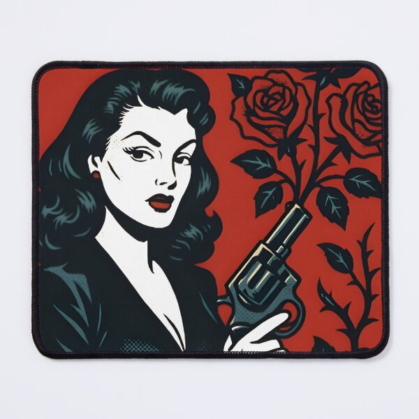 Item preview, Women With rosekiller and gun designed and sold by Uglyandcute.