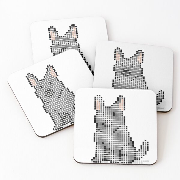 Artikelvorschau, Gepixelter Deutscher Schäferhund (blau) entworfen und verkauft von Brain Fart Buffet.