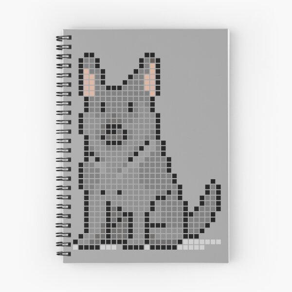 Artikelvorschau, Gepixelter Deutscher Schäferhund (blau) entworfen und verkauft von Brain Fart Buffet.