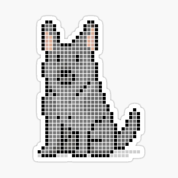 Item preview, Pixeled german shepherd (blue) designed and sold by Brain Fart Buffet.