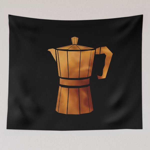 Item preview, Great coffee brewers: Moka Pot - black background designed and sold by Theokotos.