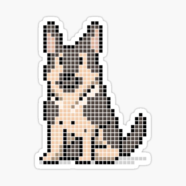 Item preview, Pixeled german shepherd (sable) designed and sold by Brain Fart Buffet.