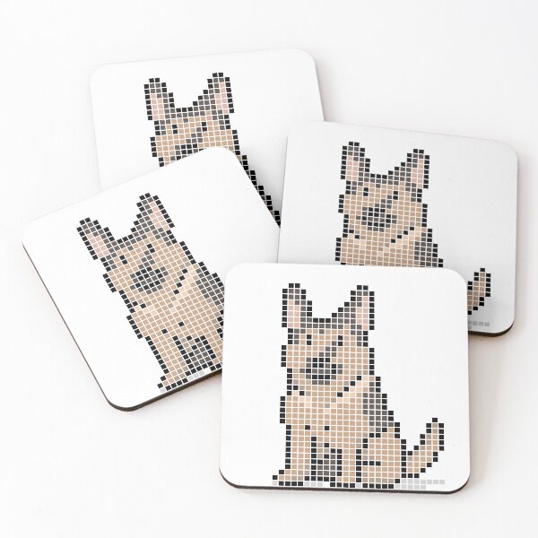 Item preview, Pixeled german shepherd (black / tan) designed and sold by Brain Fart Buffet.