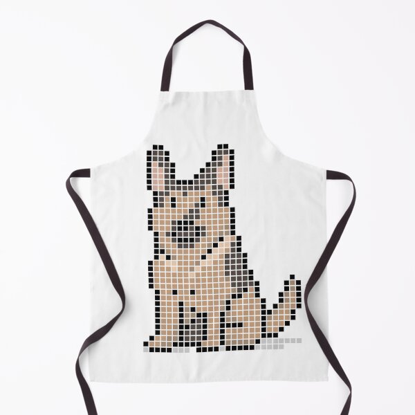 Artikelvorschau, Gepixelter Deutscher Schäferhund (schwarz / braun) entworfen und verkauft von Brain Fart Buffet.
