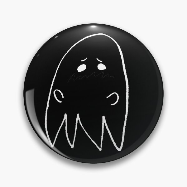 Item preview, white shy ghost lineart designed and sold by paladinprints.