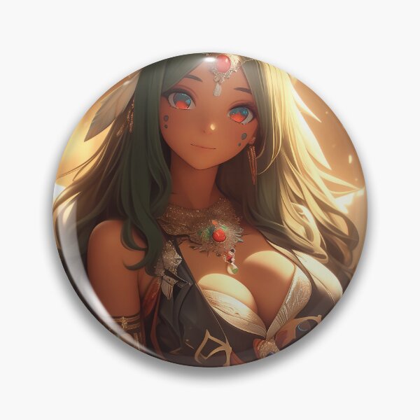 Item preview, Anime Girl Celestial Desert Angel Green Hair Golden Wings Mystical Beauty Aura designed and sold by mugonneazh.