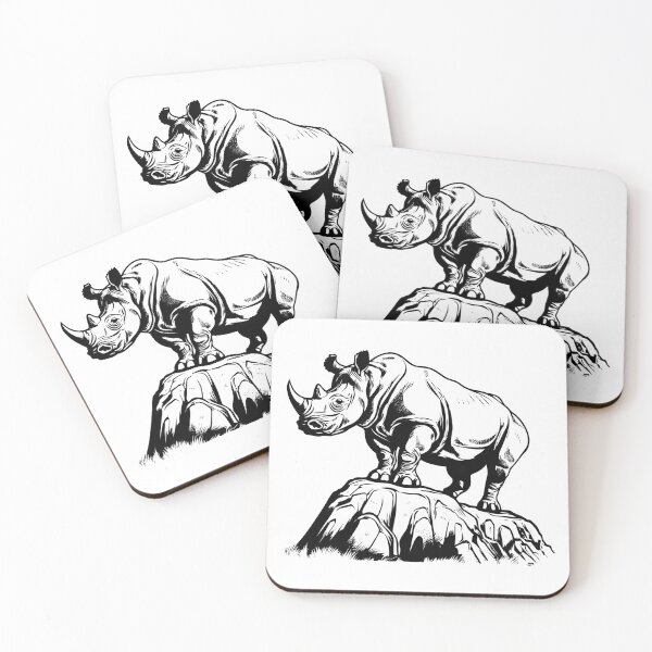 Item preview, African Rhinoceros Indian Rhino Javan Sumatra Wildlife  designed and sold by inkoutninja.