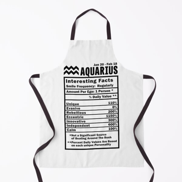 Item preview, Aquarius Zodiac Personality Nutritional Facts designed and sold by wendymariemedia.