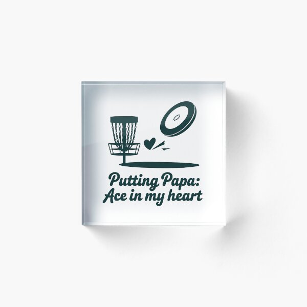 Item preview, Putting Papa: Ace in My Heart – Funny Disc Golf Dad Father's Day designed and sold by CuteDesignables.