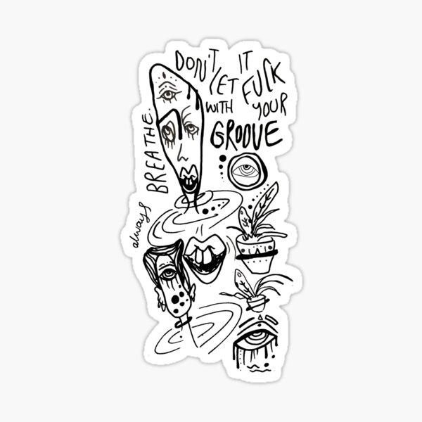 "this is on the back of my phone " Sticker by sublimeseoul Redbubble